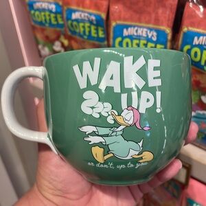 2025 Disney Parks Donald Duck Wake Up! Or Don’t Up To You Coffee Mug 19oz NEW